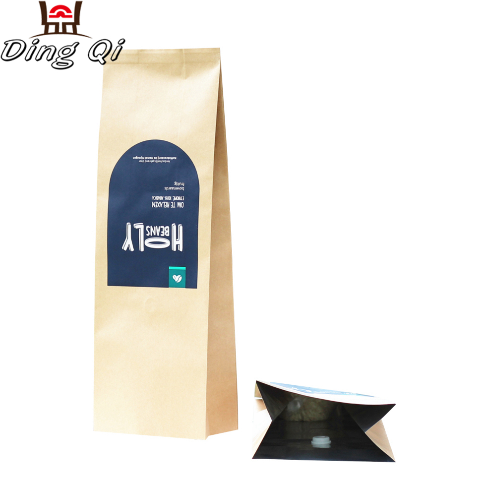 Flat bottom kraft paper bag no zipper - Flexible packaging pouches