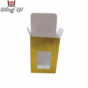 Customized logo paper cosmetic display square package makeup kit packing boxes with customized window 