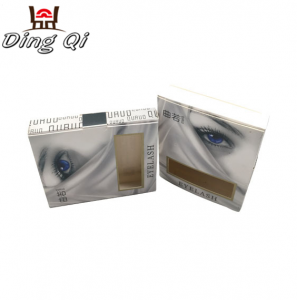 350g white custom bespoke display packing flat pack cardboard cosmetic eyelash folding box