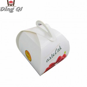 Cardboard paper cake packaging box