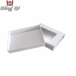 custom design decorative wedding two piece slide white jewelry cardboard pull out drawer gift ring packaging box for gifts