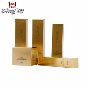 Luxury recycled custom printed empty folding cosmetic gift packaging paper box