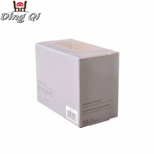 Custom storage paper cardboard gift packaging boxes with window for cosmetics