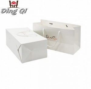 Customer personalised printer private label eco-friendly coated white food bakery packing paper bag