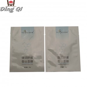 OEM aluminum foil face mask packaging bags cosmetic mask packaging pouch