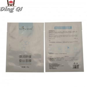 OEM aluminum foil face mask packaging bags cosmetic mask packaging pouch