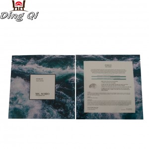 Wholesale factory custom printed heat seal Aluminum foil plastic face mask packaging bag 