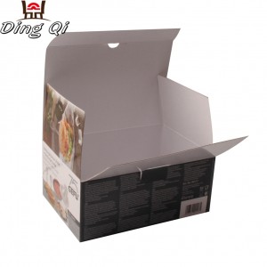 Recycled cardboard paper box for food packaging