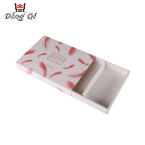 recycled cosmetic gift paper folding drawer packaging box package (2)