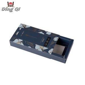 recycled cosmetic gift paper folding drawer packaging box package (2)