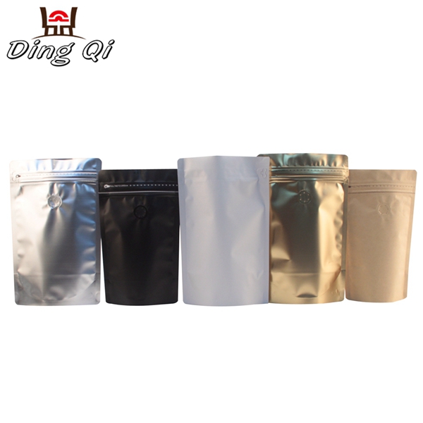 Stock stand up foil coffee pouch 250g 500g 1kg Flexible packaging pouches manfacturers