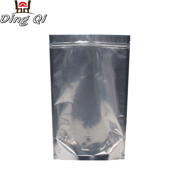 Stock aluminum foil stand up pouch with zipper Flexible packaging
