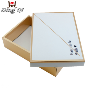 Heavy duty collapsible foldable paper cardboard packing box with lid