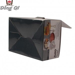 Recycled cardboard paper box for food packaging