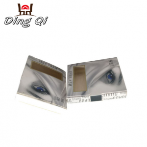 350g white custom bespoke display packing flat pack cardboard cosmetic eyelash folding box