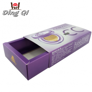 recycled cosmetic gift paper folding drawer packaging box package